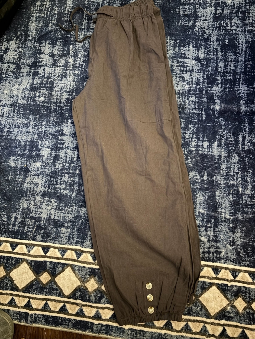 2 For $10 Casual Drawstring Pants in Grey Khol's - Picture 4 of 6